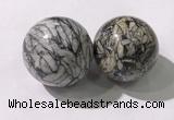 CDN1296 40mm round jasper decorations wholesale