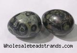 CDN1385 35*45mm egg-shaped kambaba jasper decorations wholesale