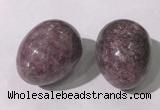 CDN1387 35*45mm egg-shaped lilac jasper decorations wholesale