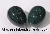 CDN1388 35*45mm egg-shaped blood jasper decorations wholesale