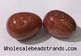 CDN1398 35*45mm egg-shaped red jasper decorations wholesale