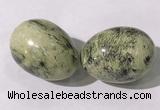 CDN1407 35*45mm egg-shaped yellow jasper decorations wholesale