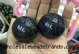 CDN15 40mm round pyrite gemstone decorations wholesale