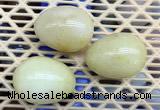 CDN313 30*40mm egg-shaped yellow jade decorations wholesale