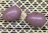 CDN344 35*50mm egg-shaped pink wooden fossil jasper decorations