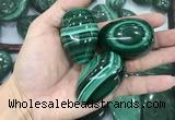 CDN37 25*40mm - 30*45mm egg-shaped natural malachite decorations