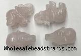 CDN380 20*40*30mm elephant rose quartz decorations wholesale