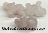 CDN400 25*50*35mm elephant rose quartz decorations wholesale