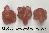 CDN433 28*45*22mm turtle cherry quartz decorations wholesale