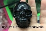 CDN554 35*50*40mm skull black agate decorations wholesale