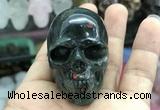 CDN557 35*50*40mm skull blood jasper decorations wholesale