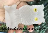 CDN585 50*80mm owl white crystal decorations wholesale