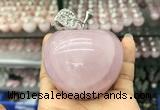 CDN598 55*65mm apple rose quartz decorations wholesale