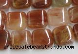 CDQ16 15.5 inches 10*10mm square natural red quartz beads wholesale