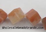 CDQ39 15.5 inches 12*12mm cube natural red quartz beads wholesale