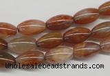 CDQ43 15.5 inches 7*13mm rice natural red quartz beads wholesale