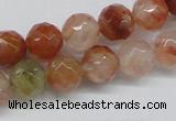 CDQ48 15.5 inches 6mm faceted round natural red quartz beads