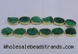 CDQ506 20*30mm - 22*30mm oval druzy quartz beads wholesale