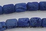 CDQ603 8 inches 6*8mm drum druzy quartz beads wholesale