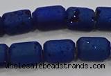 CDQ607 8 inches 6*8mm drum druzy quartz beads wholesale