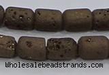 CDQ610 8 inches 6*8mm drum druzy quartz beads wholesale