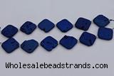 CDQ666 8 inches 25*25mm diamond druzy quartz beads wholesale