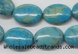 CDS04 16 inches 15*20mm oval dyed serpentine jasper beads wholesale