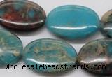 CDS18 16 inches 22*30mm oval dyed serpentine jasper beads wholesale