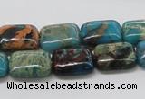 CDS23 16 inches 12*16mm rectangle dyed serpentine jasper beads wholesale