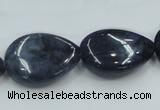 CDU03 15.5 inches 18*25mm flat teardrop natural blue dumortierite beads