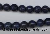 CDU102 15.5 inches 8mm round blue dumortierite beads wholesale