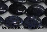 CDU212 15.5 inches 13*18mm oval matte blue dumortierite beads