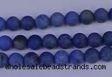 CDU300 15.5 inches 4mm round matte blue dumortierite beads