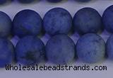 CDU304 15.5 inches 12mm round matte blue dumortierite beads