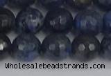 CDU319 15.5 inches 12mm faceted round blue dumortierite beads