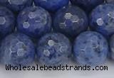 CDU326 15.5 inches 12mm faceted round blue dumortierite beads