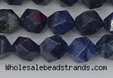 CDU331 15.5 inches 8mm faceted nuggets blue dumortierite beads