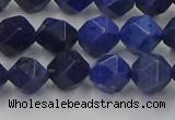 CDU337 15.5 inches 8mm faceted nuggets blue dumortierite beads