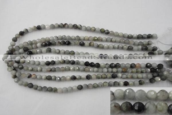 CEE351 15.5 inches 6mm faceted round eagle eye jasper beads