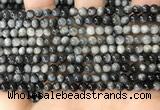 CEE540 15.5 inches 4mm round eagle eye jasper gemstone beads