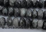 CEE69 15.5 inches 8*12mm faceted rondelle eagle eye jasper beads