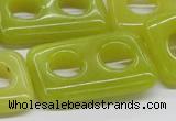 CEJ11 15.5 inches 25*40mm rectangle lemon jade beads wholesale