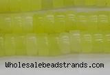 CEJ220 15.5 inches 3*6mm heishi lemon jade beads wholesale