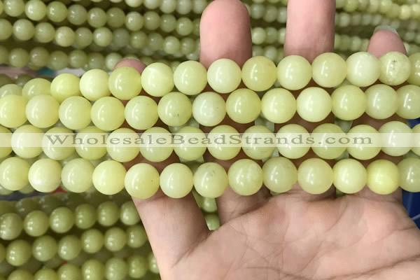 CEJ353 15.5 inches 10mm round lemon jade beads wholesale