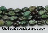 CEM05 15.5 inches 6*8mm flat teardrop emerald gemstone beads