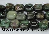 CEM22 15.5 inches 10*10mm square emerald gemstone beads wholesale