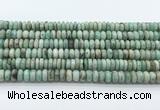 CEM71 15.5 inches 4.5*8mm rondelle emerald gemstone beads