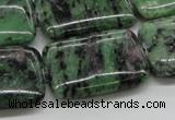 CEP19 15.5 inches 22*30mm rectangle epidote gemstone beads