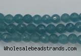 CEQ12 15.5 inches 6mm faceted round blue sponge quartz beads