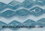 CEQ142 15.5 inches 10*14mm diamond blue sponge quartz beads